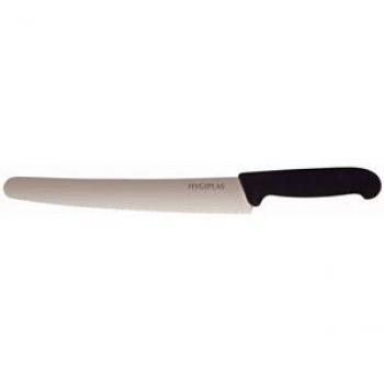Cuchillo de repostería serrado negro 25.4 cm - Hygiplas