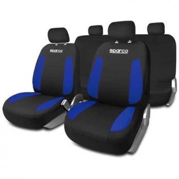 Juego de Fundas para Asientos de Coche Sparco Strada Negro/Azul