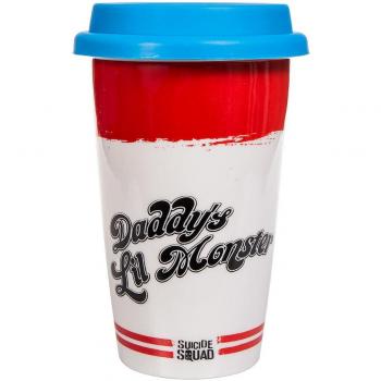 DC Comics Suicidio Squad Li 'l Monstruo de Papá de cerámica Taza de Viaje, Multicolor