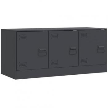 Mueble para TV de acero gris antracita 99x39x44 cm