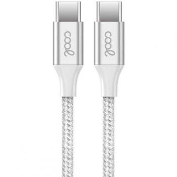 Cabo USB Tipo-C a Tipo-C de Nylon Cool 1.2m Blanco