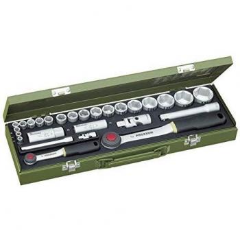 Proxxon 23 020 2223020-Estuche 1/2 + 1/4 pcs, 0 V, Multicolor, 5.1 cm, Set de 27 Piezas