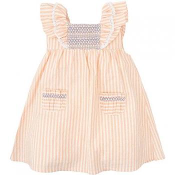 Vestido de bebé niña a rayas con bolsillos