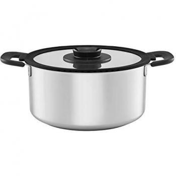 Fiskars Cazuela con tapa, 5 litros, Para todas las cocinas, Acero Inoxidable/Plástico, Ø 26 cm, Functional Form, 1026578