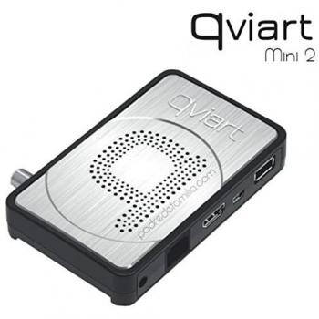 Receptor Satélite Full HD QVIART Mini2 con Antena Wifi USB, DLNA y Mando a Distancia de 49 Botones