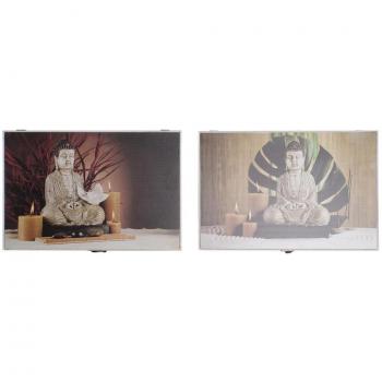 Tapa DKD Home Decor Contador Buda Madera MDF 2 Unidades 46,5 x 6 x 31,5 cm