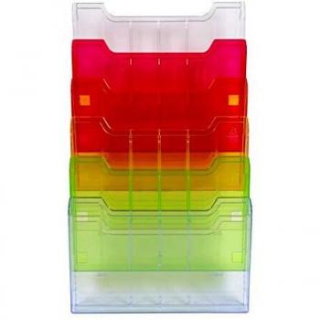 Exacompta 64299d clasificador de pared con 6 compartimentos A4 horizontal), varios colores