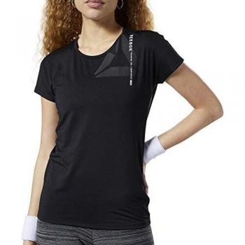 Reebok Os AC Graphic tee Camiseta, Mujer, Black, XS
