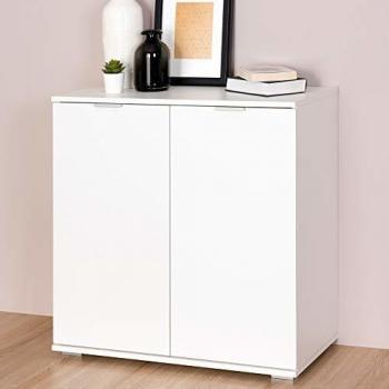 Armario Alba Blanco 71x74x35cm con 2 Puertas - Cómoda Alba con puertas y cajones Aparador Mueble organizador de interior en varios colores y modelos
