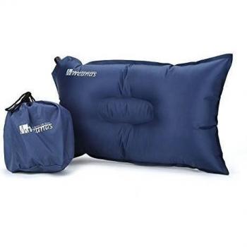 topnaca® Ligero se puede comprimir recreación autoinflable aire almohada, rectangular 20 x 12 cómodo, para camping, senderismo, viajes, Backpacking, Picnic, deportes al aire libre, azul marino