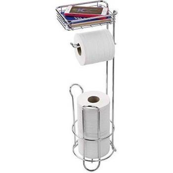 iDesign Classico-Soporte Porta Rollo con Estante-Cromo