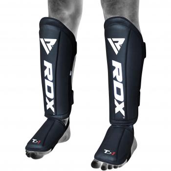 RDX Espinilleras Kick Boxing Muay Thai, Aprobado por SMMAF, Maya Hide Cuero Espinilla Empeine Protección, MMA Shin Pierna Guardia para Sparring Boxeo BJJ Kárate Entrenamiento Protector