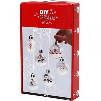 Set de Decoración DIY - Bolas Decorativas de Dos Piezas para Árbol de Navidad - Caja Creativa