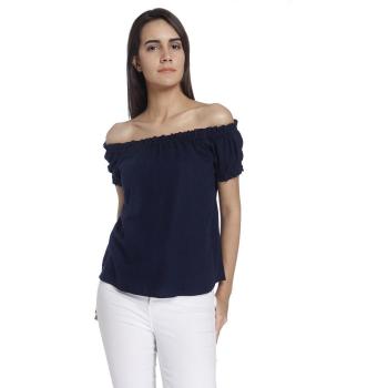VERO MODA Vmmilo Off Shoulder Top a, Camiseta sin Mangas para Mujer, Azul