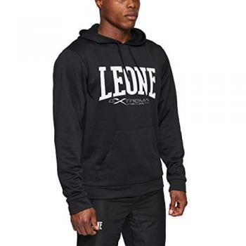 Sudadera con capucha unisex adulto Leone 1947, color negro, tamaño S, modelo ABX111 con logo
