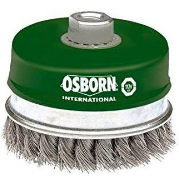 Osborn 0002608353 Cepillo taza inox de alambre trenzado con tuerca M14 y filamento Ø 0.50 mm 80x25+25