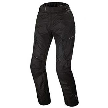 Macna Pantalones de Moto Forge Mujer Negros, Pantalones textiles impermeables para mujer, color negro, talla 2XL