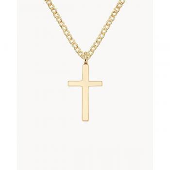 Apodemia - Elegante collar de cadena con colgante de cruz