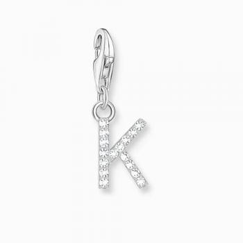 Women's Charms Charmista White Zirconia Letter K Charm Pendant 1950-051-14