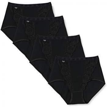 Sloggi Chic Maxi Women's Briefs 4-Pack - Black Cotton