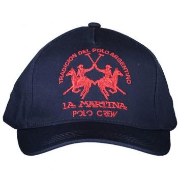 La Martina Blue Cotton Cap - Embroidered Logo, One Size, Male