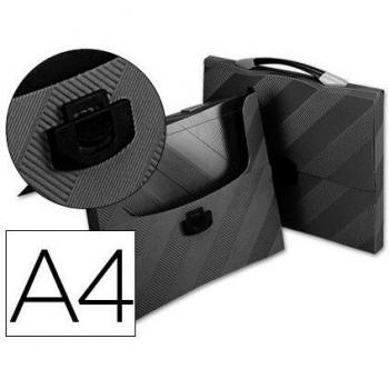 CARPETA BEAUTONE PORTADOCUMENTOS BROCHE 34606 POLIPROPILENO DIN A4 NEGRO -CON ASA