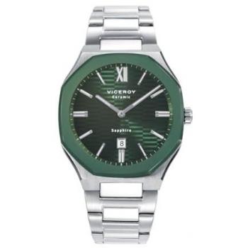 Reloj Viceroy Hombre Laura Escanes, Caja Acero, Bisel Cerámica Verde, Brazalete Acero, Cristal Zafiro