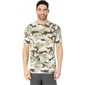 Nike M NK Dry Leg tee Camo AOP T-Shirt, Hombre, Spruce Aura/White, M