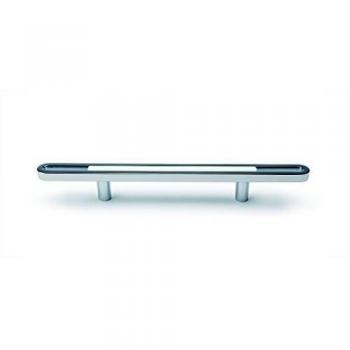 Viefe 0010096V0101 Asa para Puerta, Cajón o Armario, Cromo Brillo y Blanco