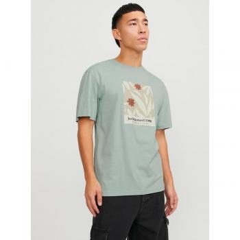 Camiseta de mangas cortas Jack & Jones para hombre con logo central y diseño Marbella Aop Branding