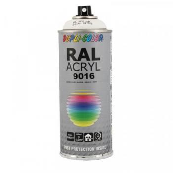 Spray de pintura acrílica satinada blanca tráfico RAL 9016 - Duplicolor - 400 ml