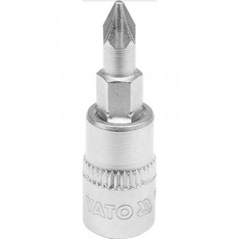 Juego de Piezas Insertables de Llave de Cubo Yato YT-04417, Tipo: Socket Bit, Tamaño: PZ1, Medida: 1/4, Longitud: 37mm