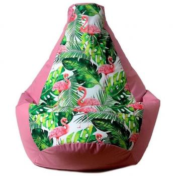 Bolso Puff Estampado Pera Rosa-Flamenco 105 x 80 cm