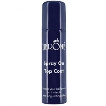 Herome Spray On Top Coat 75 ml - Top coat en spray, secado rápido, acabado brillante, formulación de alta calidad, fácil aplicación