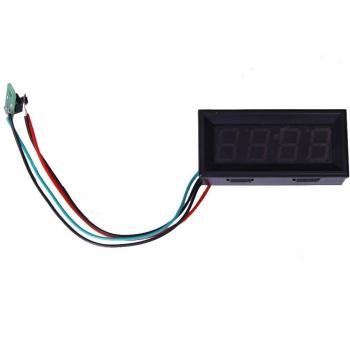 SODIAL(R) Ajustable Digital Reloj de Coche Motocicleta de 24 Horas Dc 7-30v de Color Rojo