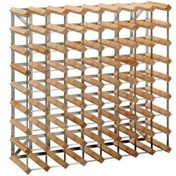 vidaXL Wine Rack for 72 Bottles Solid Pinewood