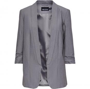Blazer de mujer Pieces con mangas 3/4 y cuellos de solapa en color gris