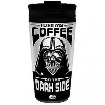 Taza de viaje Star Wars Me gusta mi café en el lado oscuro Negro/plata One Size