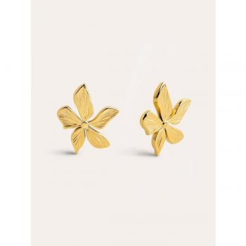 Pendientes Singularu Jasmine Acero Baño Oro