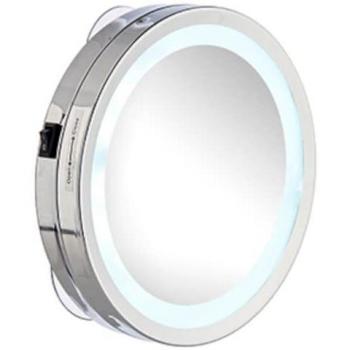 Espejo de Aumento con LED Berilo Plata (16,5 x 4 x 16,5 cm)