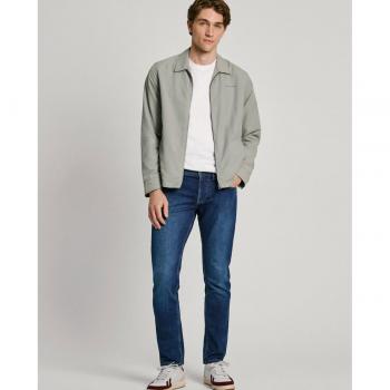Pepe Jeans - Vaquero de hombre fit slim de efecto desgastado azul claro
