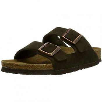 Birkenstock Arizona Men's Soft Footbed Suede Sandals - Mocca Brown Size 40