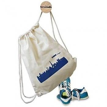 Equipster - Mochila con Paris Skyline Azul - TURN Bolsa - City Gym Bag de 44spaces