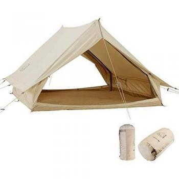 Tienda de campaña Nordisk Vimur 4.8 de algodón técnico natural para 4 personas beige