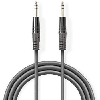 Cable de audio balanceado Nedis 6.35mm M-6.35mm M 1.5m Gris