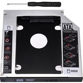 Zacro SATA HDD HD SATA segundo 2.5 '' disco duro Caddy / Optical bahía de disco duro SATA de 12,7 mm portátil de CD / DVD-ROM de HP SONY ACER IBM ASUS Fujitsu Toshiba etc