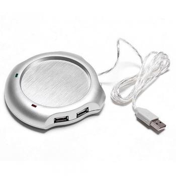 Té una Taza de café Taza cojín Calentador del USB con 4 Puertos USB Hub Gadgets para PC portátil