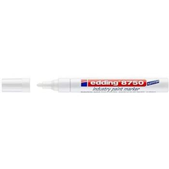 EDDING 8750 - Marcador Permanente de Tinta Opaca Industrial en Color Blanco