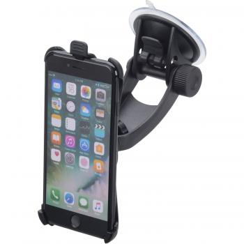 Soporte de coche para Apple iPhone 7 [5 años de garantía | fabricado en Alemania | 360 ° giratorio | libre de vibración | para parabrisas y salpicadero]