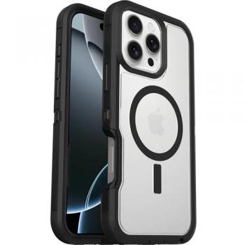 Funda OtterBox Defender XT para Apple iPhone 16 Pro Max, Transparente/Negra, Resistente a Golpes y Caídas, Compatible con MagSafe